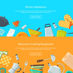 Canvas Print - Vector kitchen utensils icons