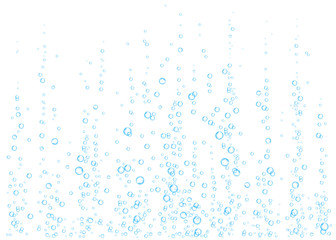 underwater fizzing air, water or oxygen bubbles.