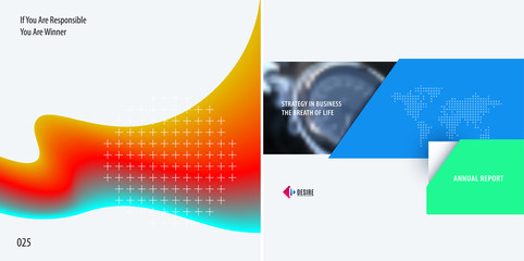 Poster - Set of modern design abstract templates. Creative business background with colourful fluid gradient shapes for promotion, banner, brand printing, business, decoration, branding