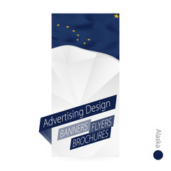 Wall Mural - Vector abstract banner template for US state Alaska.