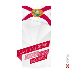 Wall Mural - Vector abstract banner template for US state Florida.