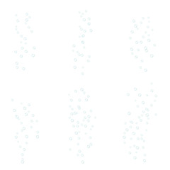 Poster - Air bubbles flow on white background. Oxygen in water, sea, aquarium. Fizzy drink.