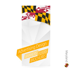 Wall Mural - Vector abstract banner template for US state Maryland.