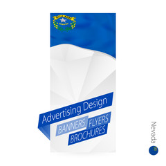 Wall Mural - Vector abstract banner template for US state Nevada.