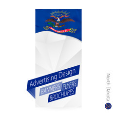 Wall Mural - Vector abstract banner template for US state North Dakota.