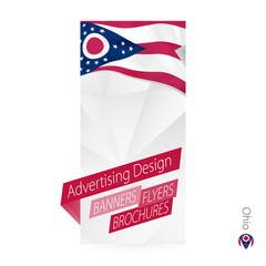 Wall Mural - Vector abstract banner template for US state Ohio.
