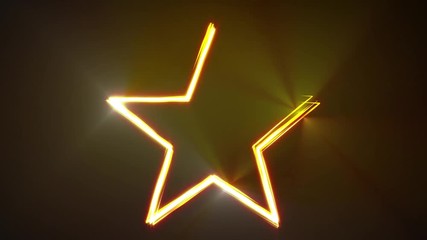 Poster - 4k Star With Lines Stroke Animation/
Animation of abstract shining star shape with light strokes following motion path, for festival, parties and holidays