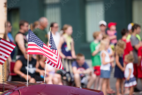 Fotografía American Flag, Fourth of July Parade