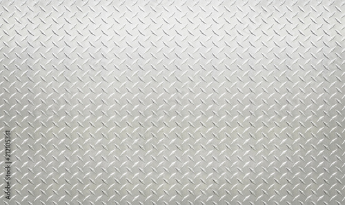 Fotomural White silver industrial wall diamond steel pattern background