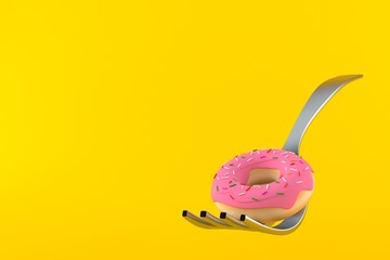 Canvas Print - Fork with donut