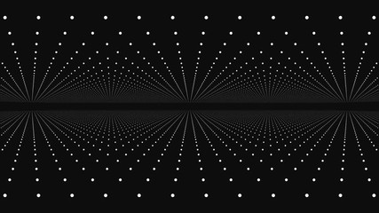 Poster - Abstract background with animation moving of dots. Magic flickering dots or glowing flying points