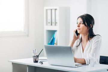 Business Woman Talking on Phone