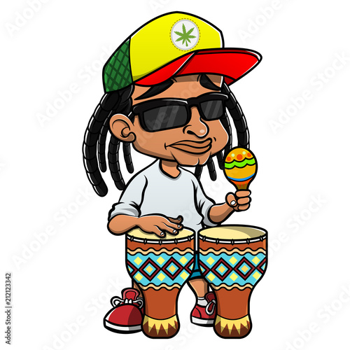 Street Musicians Playing Reggae Music With Marakas And Djembe Drums Cartoon Vector Stock Vector Adobe Stock Download high quality reggae music clip art from our collection of 41,940,205 clip art graphics. street musicians playing reggae music