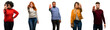 © Krakenimages.com - Group of cool people, woman and man annoyed with bad attitude making stop sign with hand, saying no, expressing security, defense or restriction, maybe pushing