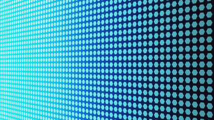 Poster - hexagons shape with holes on blue background in futuristic technology concept. abstract geometry sha