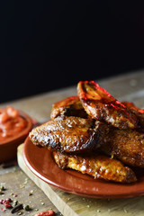 Wall Mural - barbecue chicken wings