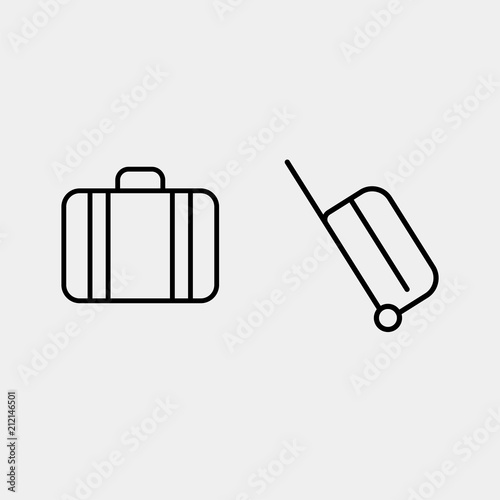 Fotografía Valise vector, suitcase icon, modern line vector icon