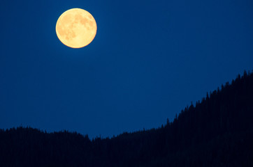 moon on the mountain
