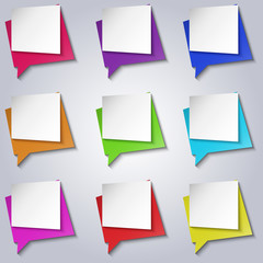 Aufkleber - Vector colorful empty bubbles speech icons set.