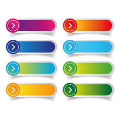 Poster - Empty web colorful button set