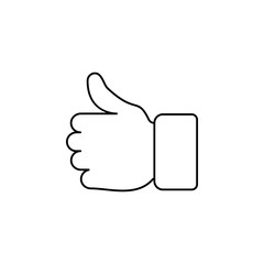 Poster - like sign icon. Element of sosial media network icon for mobile concept and web apps. Thin line like sign