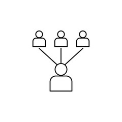 Poster - connection the people icon. Element of sosial media network icon for mobile concept and web apps. Thin line connection the people