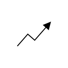 Aufkleber - chart arrow icon. Element of banking and finance icon for mobile concept and web apps. Glyph style chart arrow icon can be used for web and mobile. Premium icon