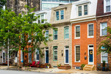 Sticker - Row houses in Locust Point, Baltimore, Maryland