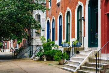 Sticker - Row houses in Spring Garden, Philadelphia, Pennsylvania