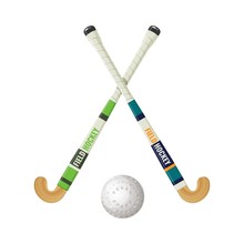Field Hockey Equipment And Small Ball Vector Illustration