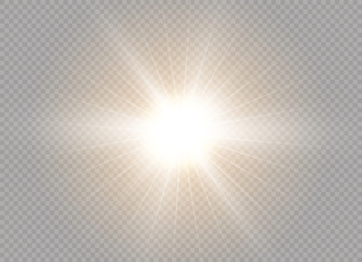 glow light effect. star burst with sparkles. vector illustration.