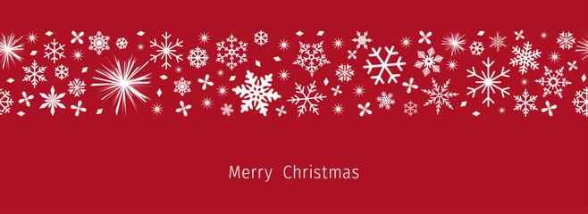 christmas border. seamless snowflake border for christmas card. merry xmas snow flake pattern design