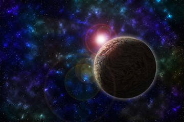 Wall Mural - deep space planet
