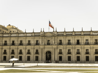 Wall Mural - View of the presidential palace, known as La Moneda, in Santiago, Chile