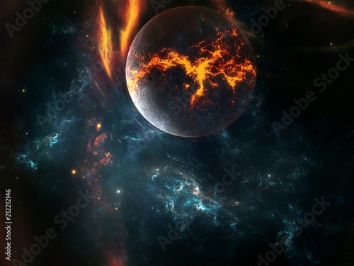 Planets And Galaxy Science Fiction Wallpaper Beauty Of
