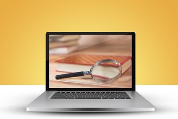 Poster - Composite image of laptop with with screen
