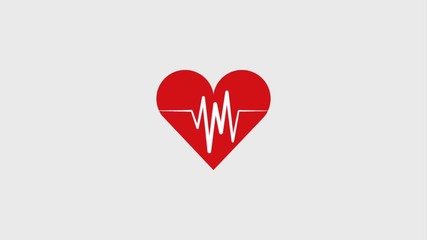 Wall Mural - heartbeat pulse cardiology healthy medical ilustration