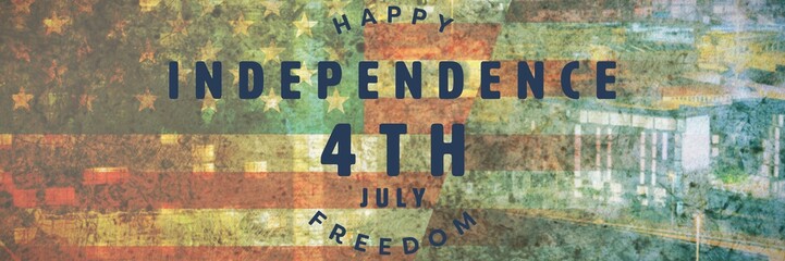 Sticker - Composite image of happy independence day