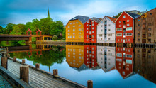 Trondheim City Before Sunrise. Norway