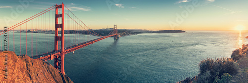 Plakat Golden Gate Bridge zmierzch, San Fransisco Kalifornia
