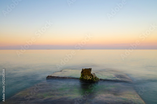 Photographie Seascape during the sunset in the Odesa of Ukraine