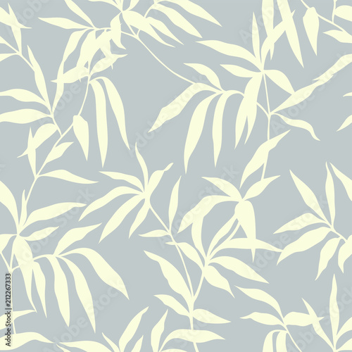 Obraz w ramie Elegance seamless leaves pattern