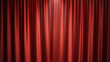 © rost9 - 3D illustration luxury red silk velvet curtains decoration design, ideas. Red Stage Curtain for theater or opera scene backdrop. Mock-up for your design project