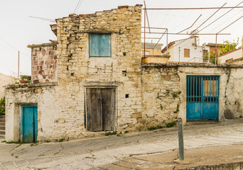 Wall Mural - A typical view in the traditional village Omodos in Cyprus