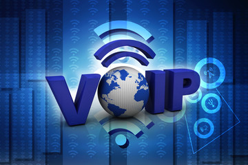 3d illustration Voip
