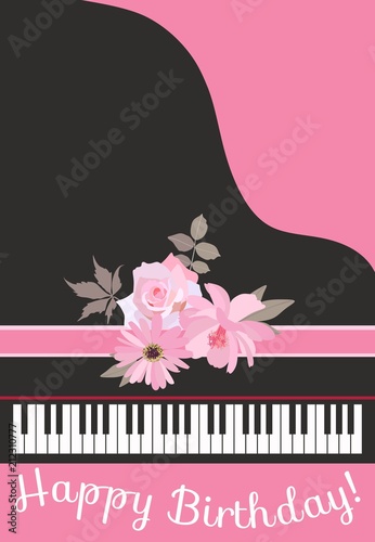 happy grand piano pink