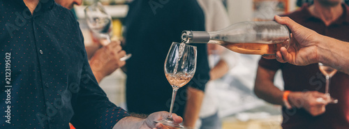 Fotomural Rose Wine Tasting and Rose Sparkling Wine
