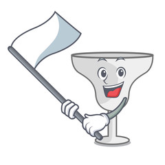 Poster - With flag margarita glass mascot cartoon