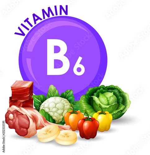 Fotografía Variety of different foods with Vitamin B6