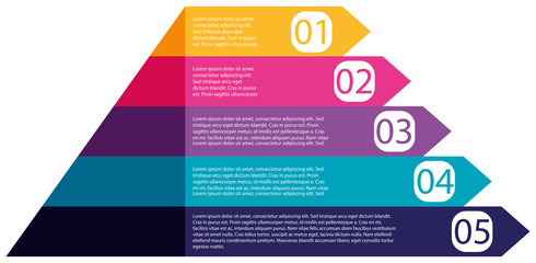 Canvas Print - Colorful pyramid infographics diagram